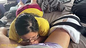 Public Blowjob at Hospital with Interracial Asian Action