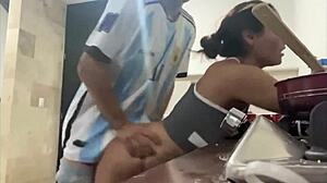 Hot Argentinian babe gets pounded in steamy POV creampie