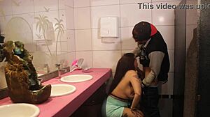 a woman enjoying the party bathroom scene