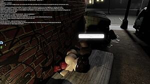 I roughly fucked the prostitute in the hotel corner