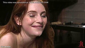 Slim Redhead Screwed Hard in Bondage! How Deep Can She Take It?