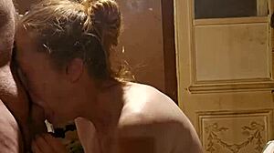 Redhead devours my cock and swallows cum with passion