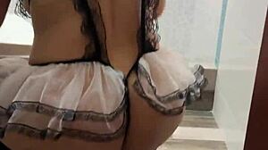I'm cleaning as stepsister in sexy lingerie