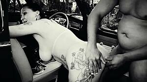 Trans woman riding a dildo toy