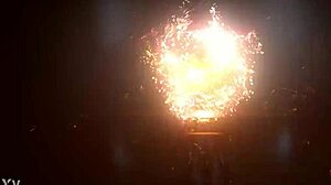 Bent over for intense anal pounding at home