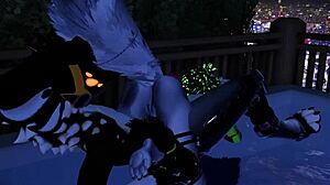 Cat and protogen engage in intense VRChat sex with alien elements