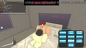 i was getting sucked off but the admin ruined it in roblox with her tits and pussy involved