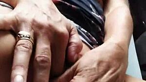 Amateur Milf Uses Pink Vibrator on Pussy While Getting Fucked in Arse