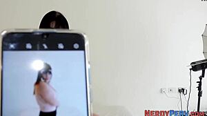 Damn! Busty Brit Sucks Off Dweeb with Skill!