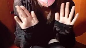 Look, This Perverted Crossdresser Masturbates Silently in Secret Japanese Footage, What a Wild Ladyboy Anal Show!