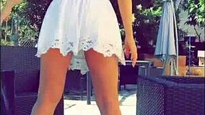 dirty milf flashing and having sex outdoors?