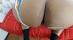 milf latina rabuda takes big cock in tight anal action