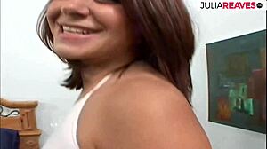 kinky housewife bangs two big black cocks in threesome.