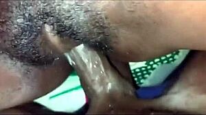 Ebony Babe With Creamy Big Pussy Gets Hardcore Doggystyle Fucking And Deepthroat Quickie At Home.