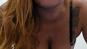 Wow, Ruivinha Flashes Her Tits and Pink Pussy in Solo Masturbation!