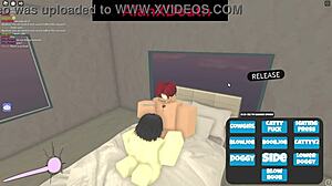 i was getting sucked off but the admin ruined it in roblox with her tits and pussy involved