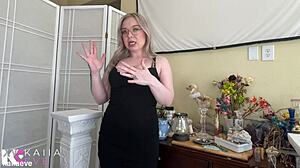 Blonde Babe's First Date Turns Emotional As She Shrinks And Gets Squished By Huge Goddess