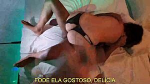 Subtiled cuckold films - husband watches wife FUCKING big thick cock in amateur THREESOME