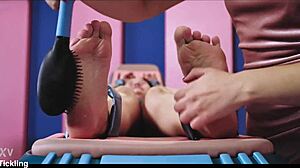 Why are you tickling my thick busty body so sensually with feet and bondage?