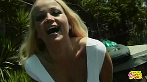 Two busty tattooed blondes finger and lick pussy to orgasm in pool