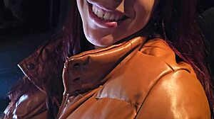 I’m obsessed with her big tits and creampie in the car