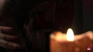 two lesbian vampires explore intense experiences with a large toy