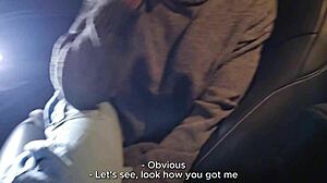 I’m obsessed with her big tits and creampie in the car