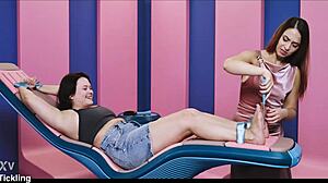 Why are you tickling my thick busty body so sensually with feet and bondage?