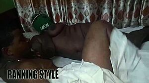 Hey, why did sugar mummy turn off the light for this wild blowbang with monster cocks?