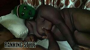 Hey, why did sugar mummy turn off the light for this wild blowbang with monster cocks?