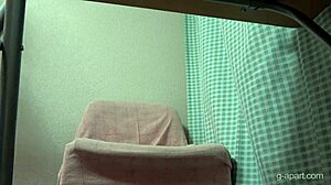 Japanese Girl Engages In Solo Activity Under Desk