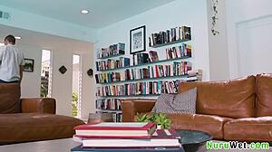 Clarke Kent and River Lynn in big tit blondie teen 18+ slippery nuru massage with handjob