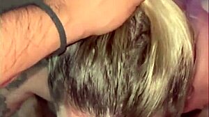 chubby girl gives sloppy deepthroat blowjob then squirts while screaming