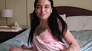 Adorable petite 18-year-old Emy Angel poses cutely for the camera