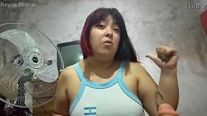 Argentinian aunt gives intense handjob with dirty talk