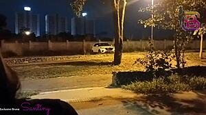 i watch this hot big-ass babe jerk off my huge black cock in the public square, feeling so exposed and horny.