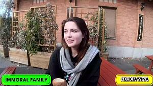 felicia vinas' hungarian ass devours cock and cum in budapest, wow!