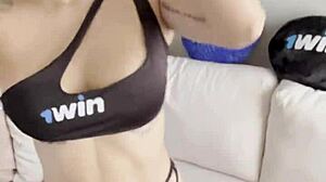 Cedella kors oils up body and masturbates solo