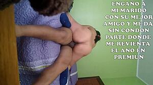 latina wife turns cuckold in wild friend affair.