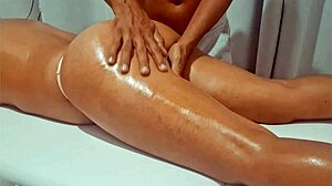 Housewife gets massage from half-brother, ends in fun