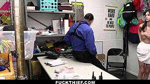 mall officer says, 'you teen won't leave without my hardcore punishment on that bent over ass?'