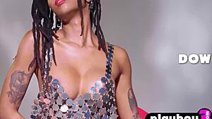 hey, check out sabrea phenix, that adorable black teen 18+ with tattoos, ripping clothes and stripping naked to show her amazing big ass