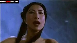 Ninja stud fucks athletic Chinese girl hard to cumshot 😈