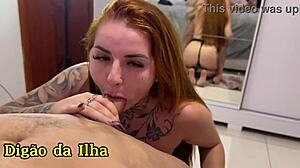 Delicious Redhead Feels Ecstasy During Blowjob and Begs for Cum in Mouth