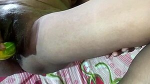 Mature Indian woman fingers hairy pussy to amazing squirting cream pie.