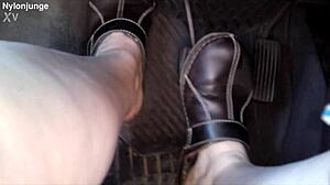 why not enjoy the best of zeraphine73's sexy bbw feet in the car?