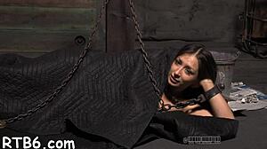 busty milf olga was riding her bright pink vibrator hard in this amateur video