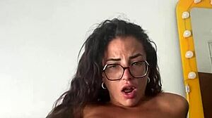 hey, check out this horny tattooed brunette's masturbation with her sex toys 😏