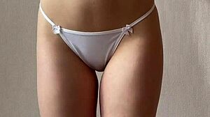 Innocent Girl Strips Down in Lingerie