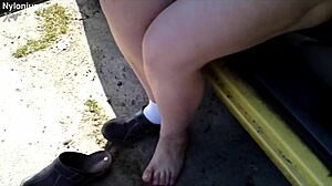 why not enjoy the best of zeraphine73's sexy bbw feet in the car?